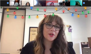 screenshot of a zoom call